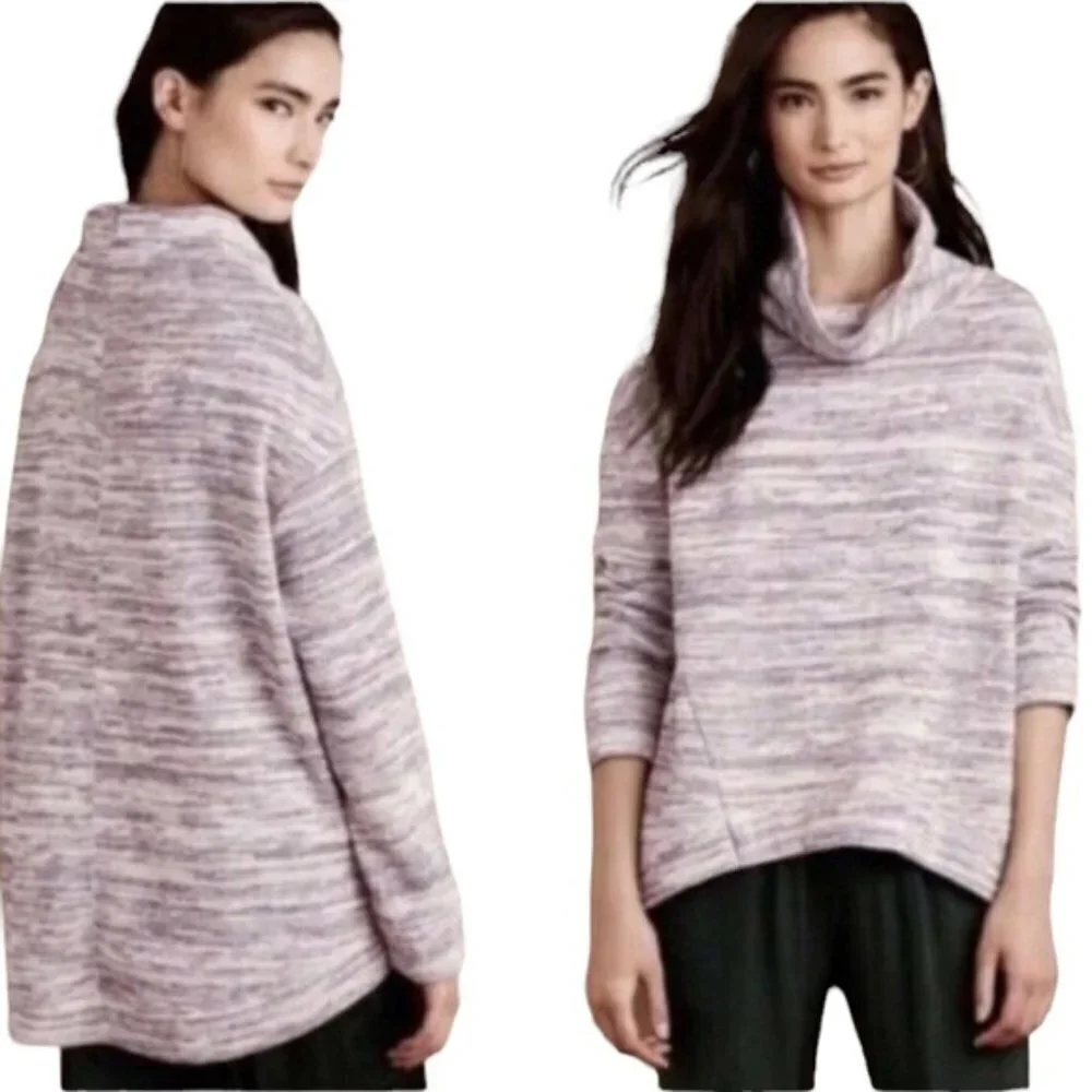 ANTHROPOLOGIE Saturday Sunday Hilo Funnel Neck Pullover Cowl Neck Sweater Women
